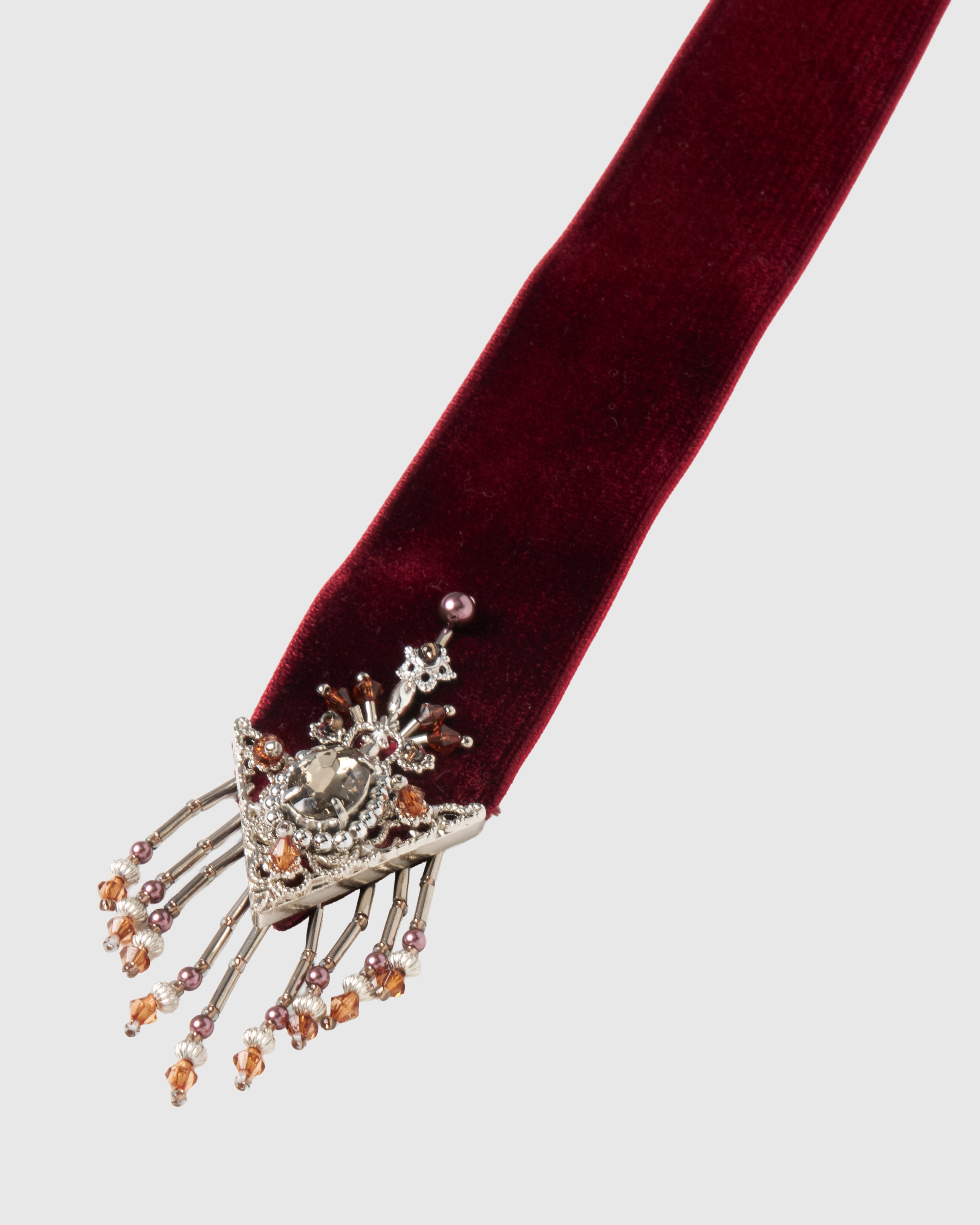 tanakadaisuke(タナカダイスケ)|リボン|crystal silver tip velvet