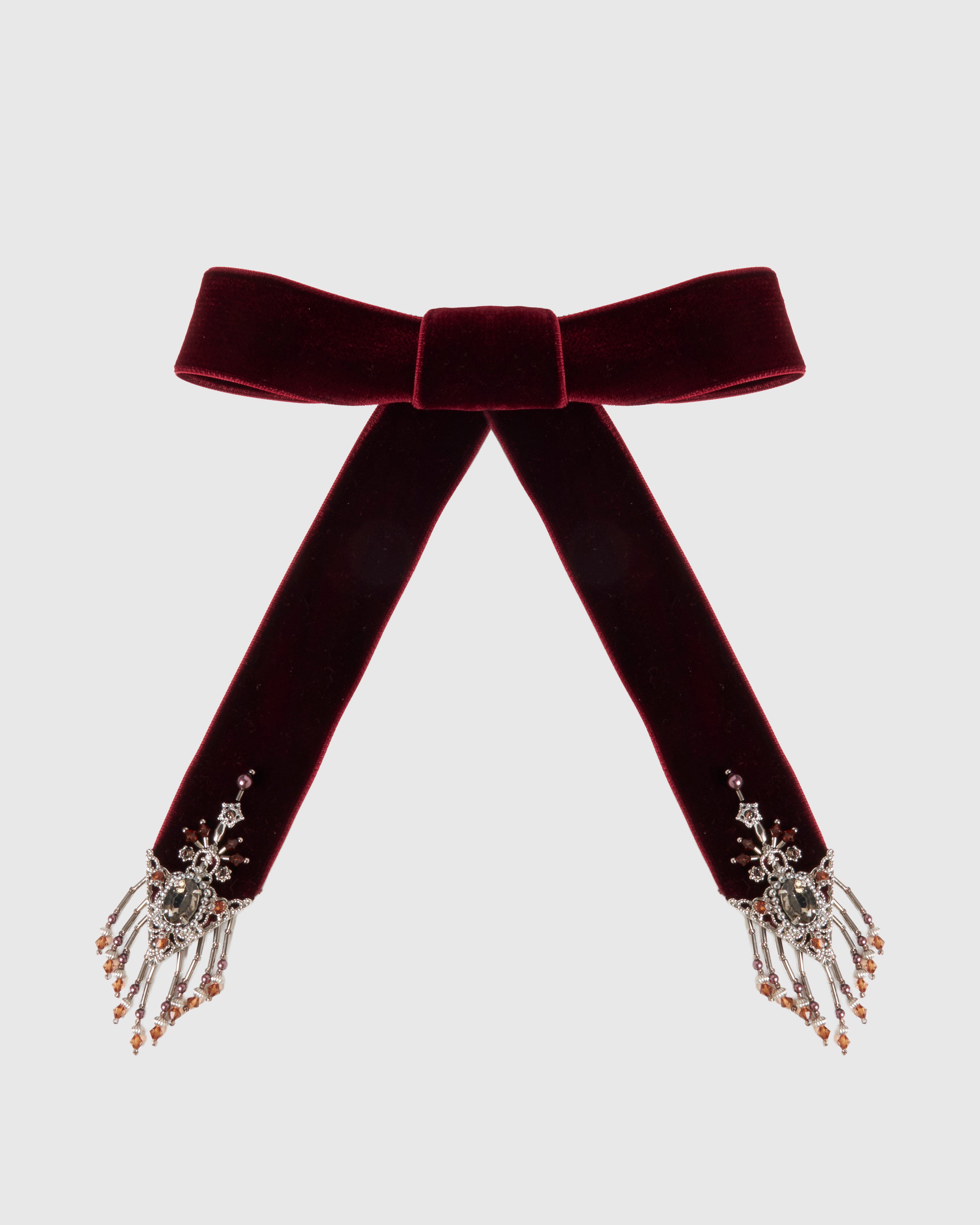 tanakadaisuke(タナカダイスケ)|リボン|crystal silver tip velvet