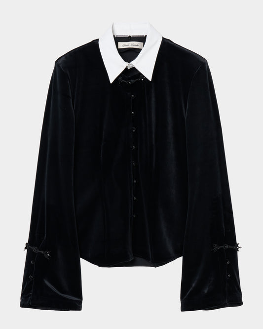 china button velour cardigan【Delivery in June 2026】