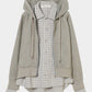 LOVE embroidery layered zip hoodie【Delivery in September 2026】