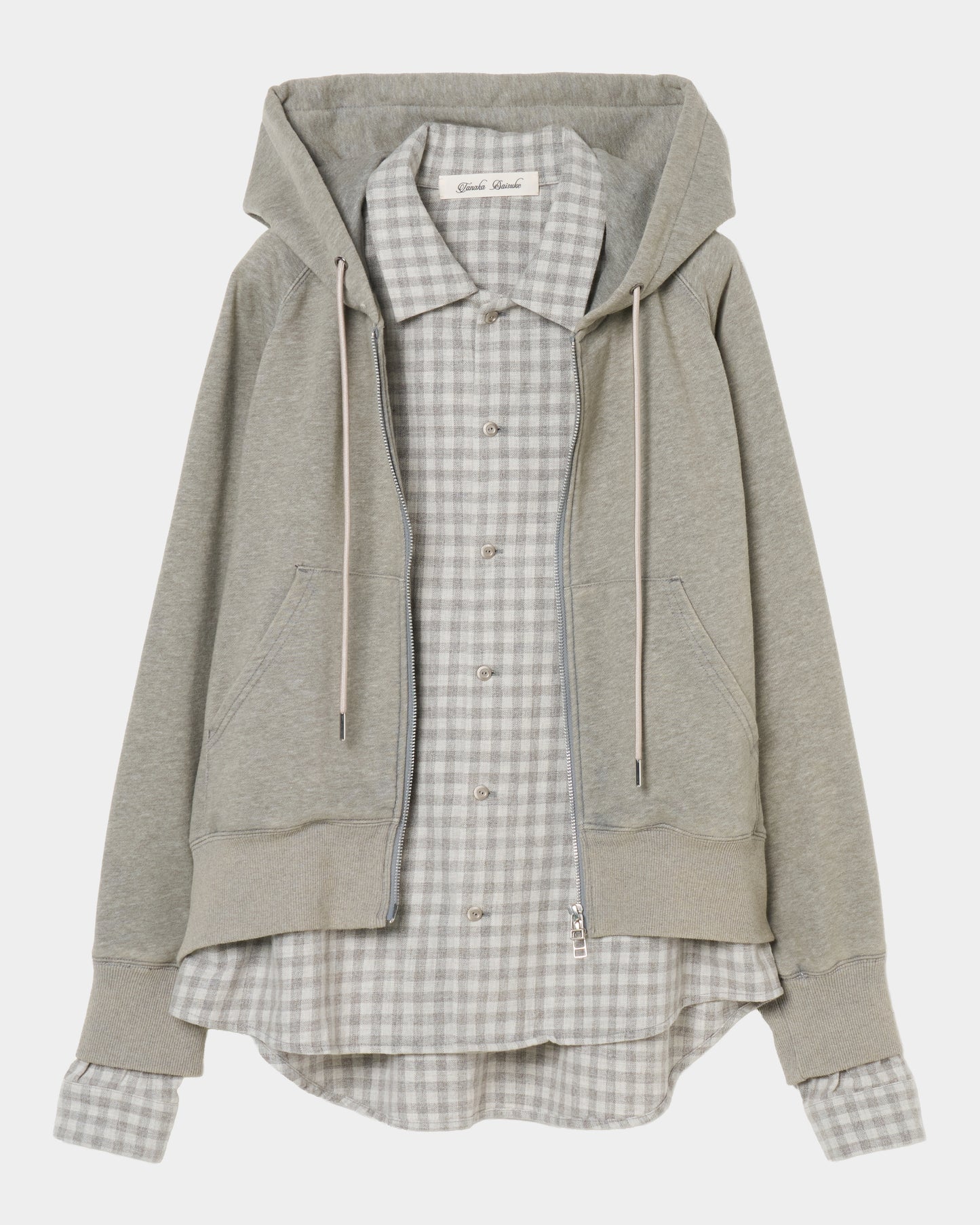 LOVE embroidery layered zip hoodie【Delivery in September 2026】