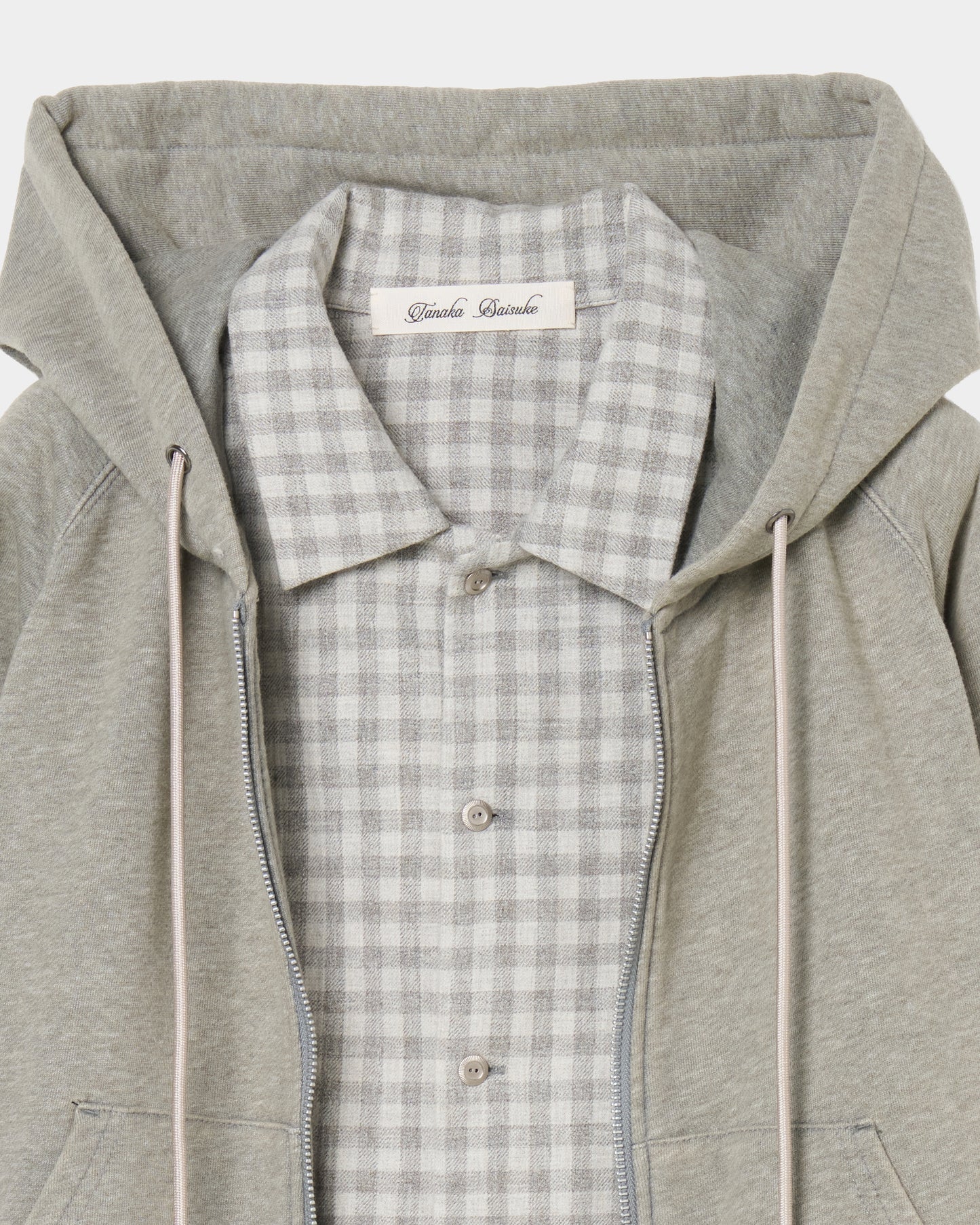 LOVE embroidery layered zip hoodie【Delivery in September 2026】