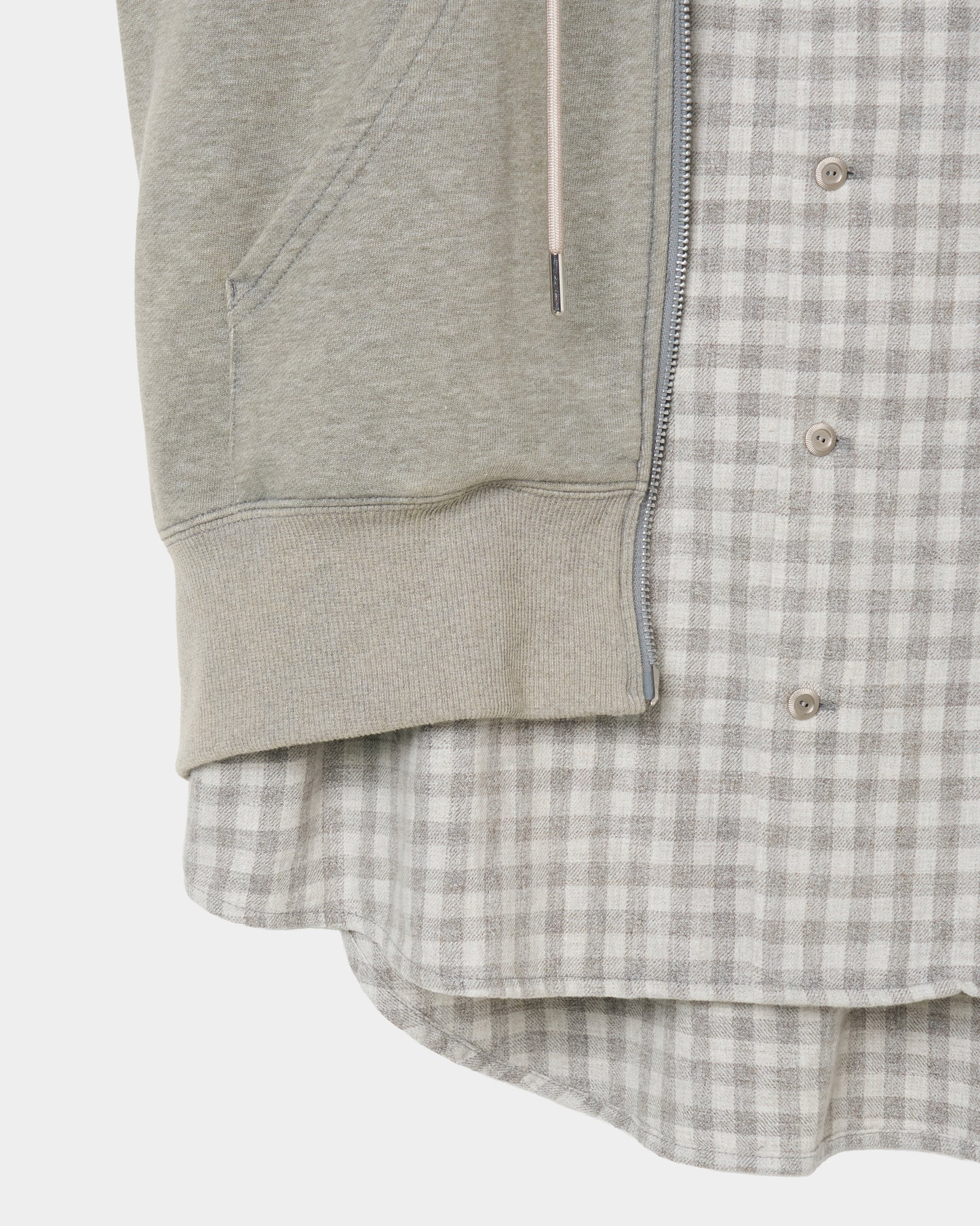 LOVE embroidery layered zip hoodie【Delivery in September 2026】