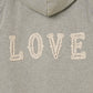 LOVE embroidery layered zip hoodie【Delivery in September 2026】