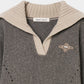 big collar knit pullover Smoky brown【Delivery in August 2026】