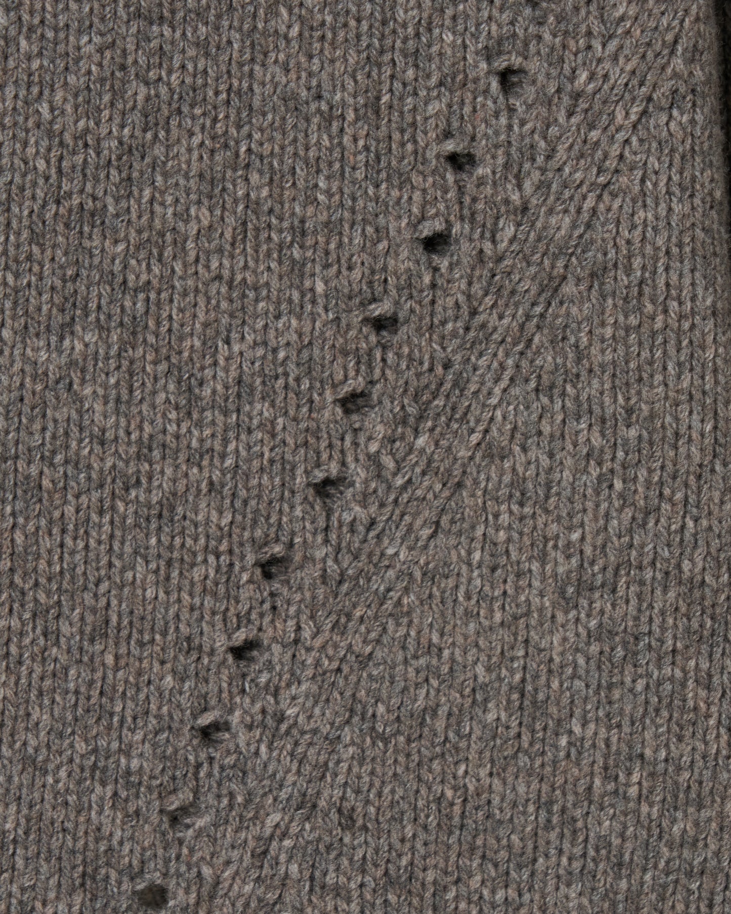 big collar knit pullover Smoky brown【Delivery in August 2026】