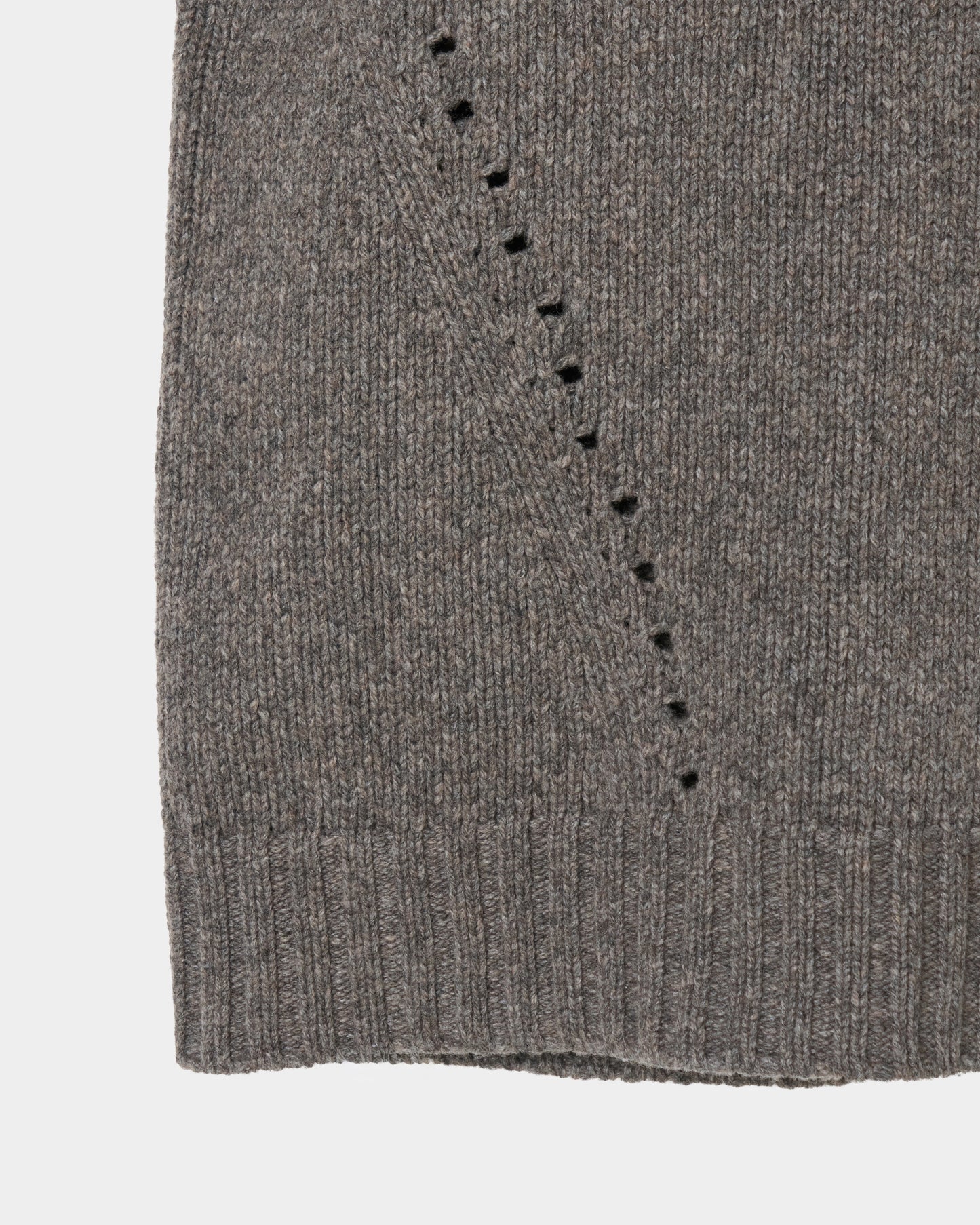 big collar knit pullover Smoky brown【Delivery in August 2026】