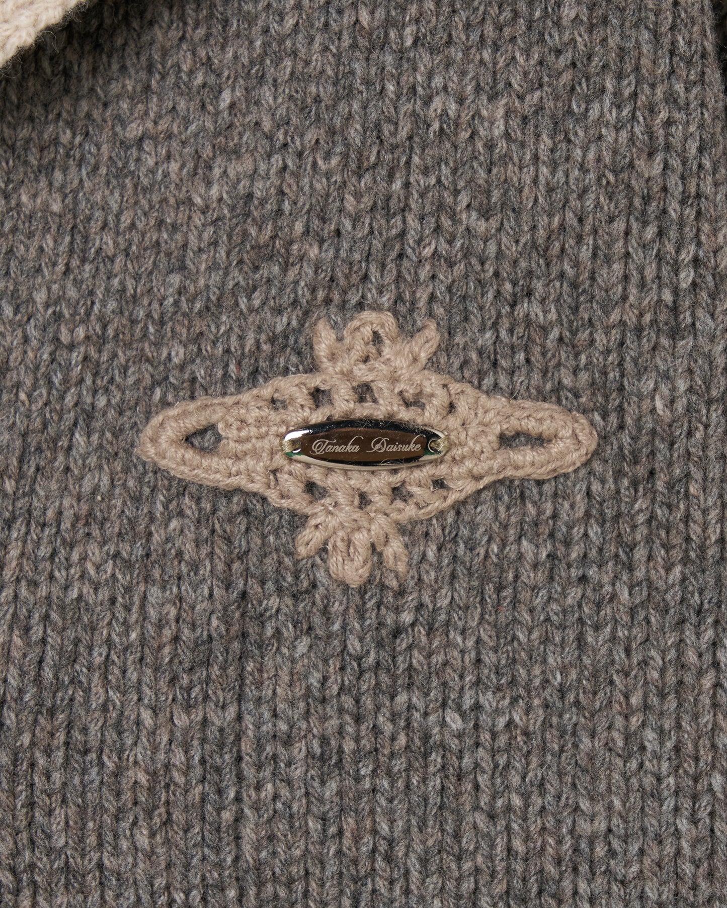 big collar knit pullover Smoky brown【Delivery in August 2026】