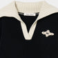 big collar knit pullover Black【Delivery in August 2026】