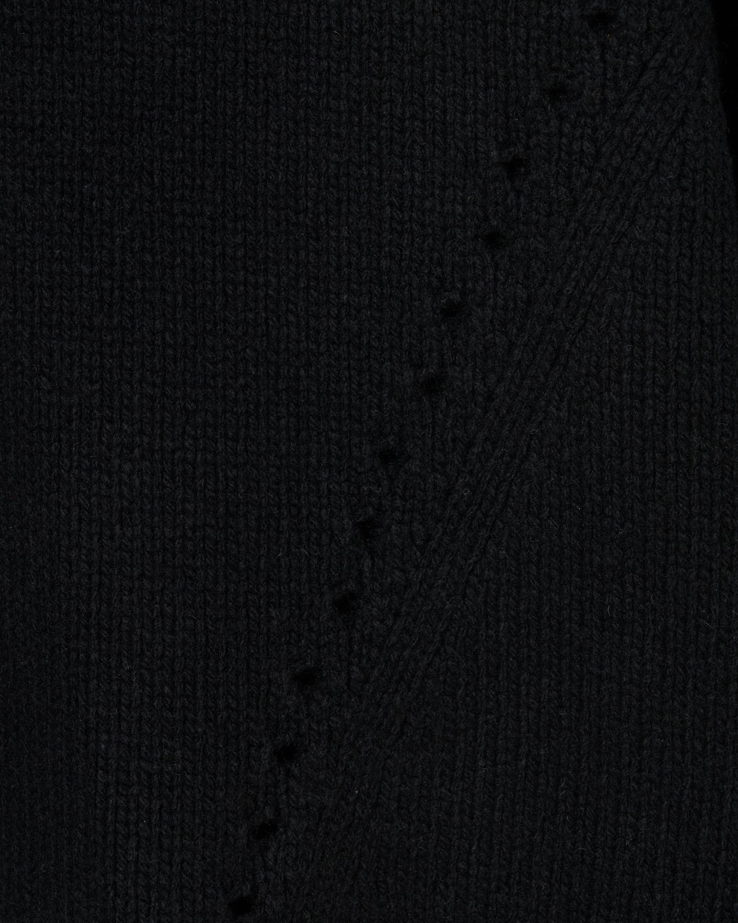 big collar knit pullover Black【Delivery in August 2026】