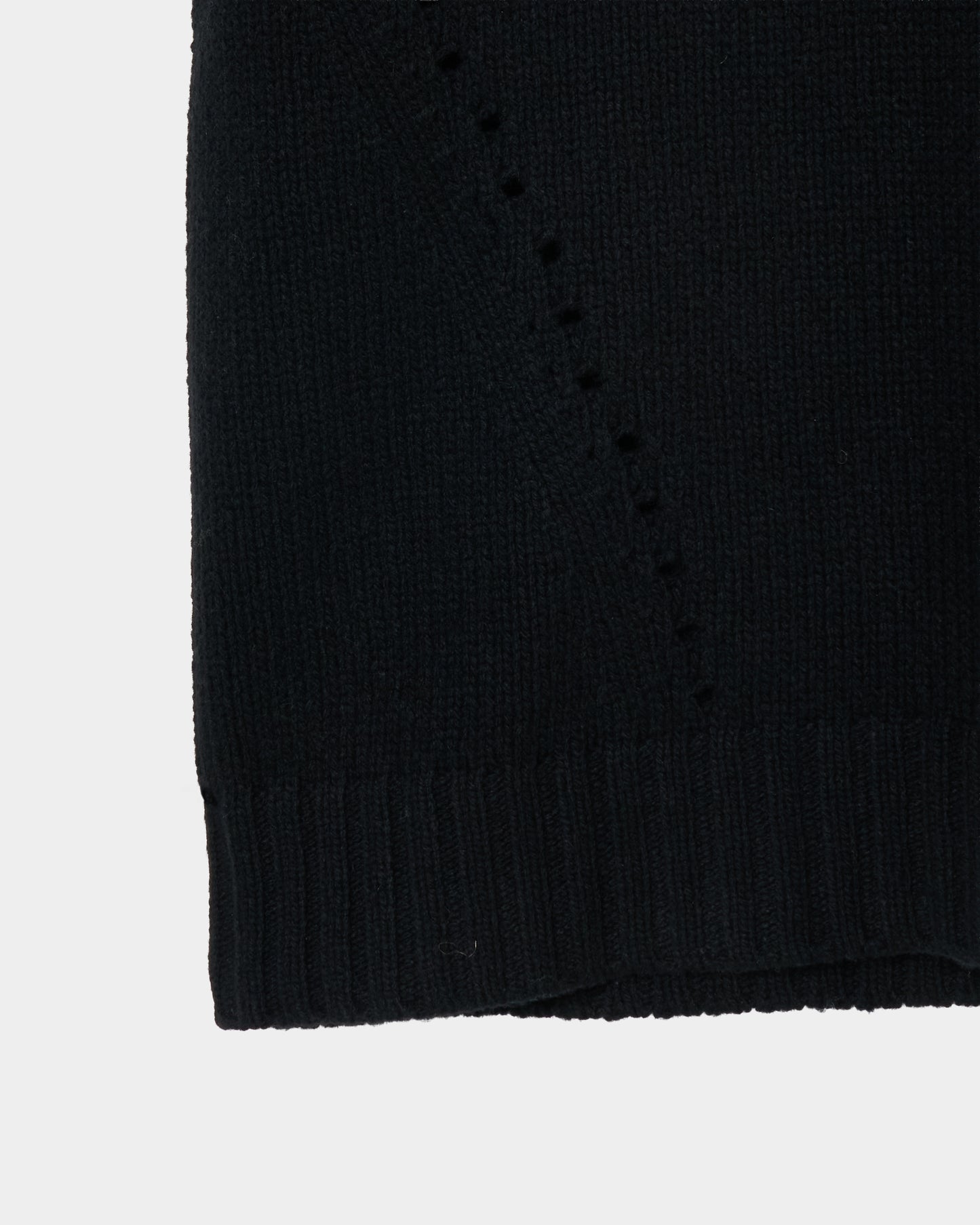 big collar knit pullover Black【Delivery in August 2026】