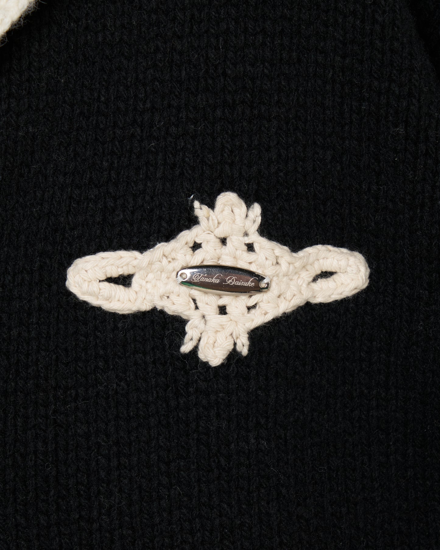 big collar knit pullover Black【Delivery in August 2026】