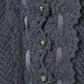 lace crochet knit ribbon cardigan Gray【Delivery in August 2026】