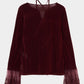 flocky tulle pullover Bordeaux【Delivery in June 2026】