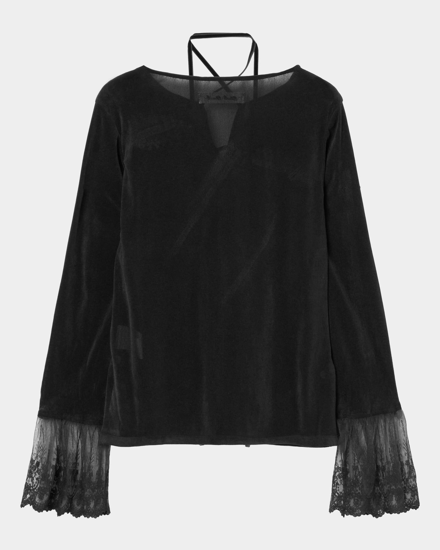 flocky tulle pullover Black【Delivery in June 2026】