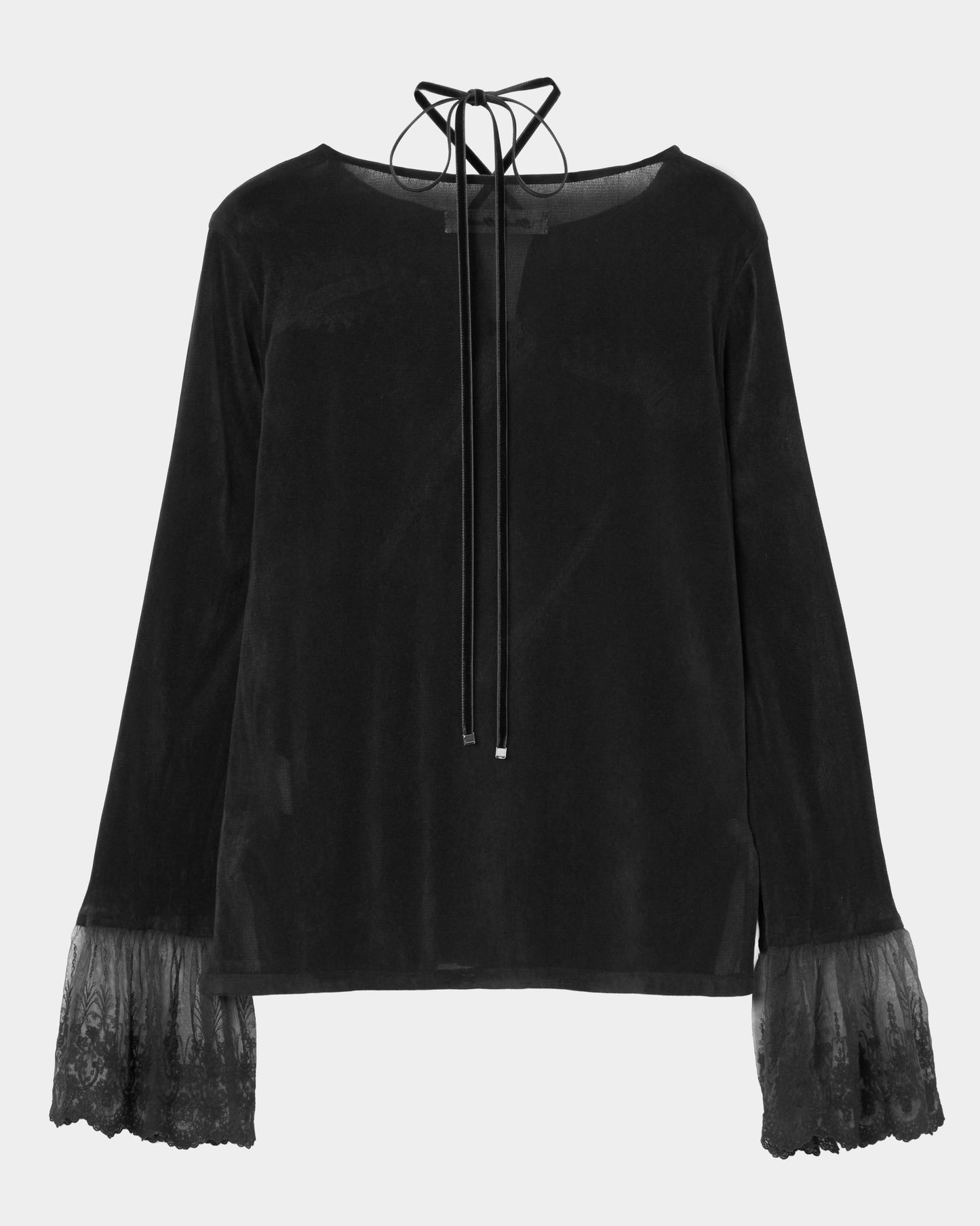 flocky tulle pullover Black【Delivery in June 2026】