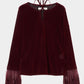 flocky tulle pullover Bordeaux【Delivery in June 2026】