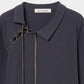 double ribbon lace up riv tops Charcoal gray【Delivery in June 2026】