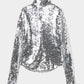 spangle tulle pullover Silver