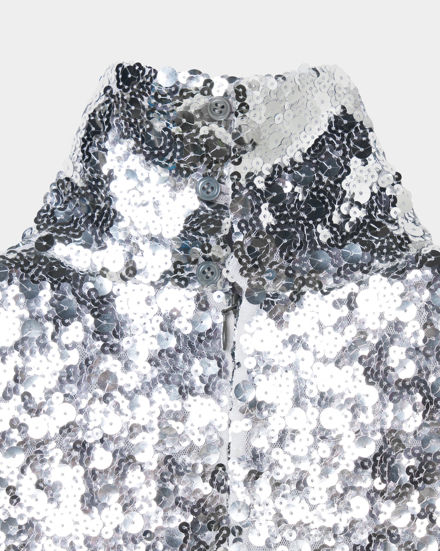 spangle tulle pullover Silver