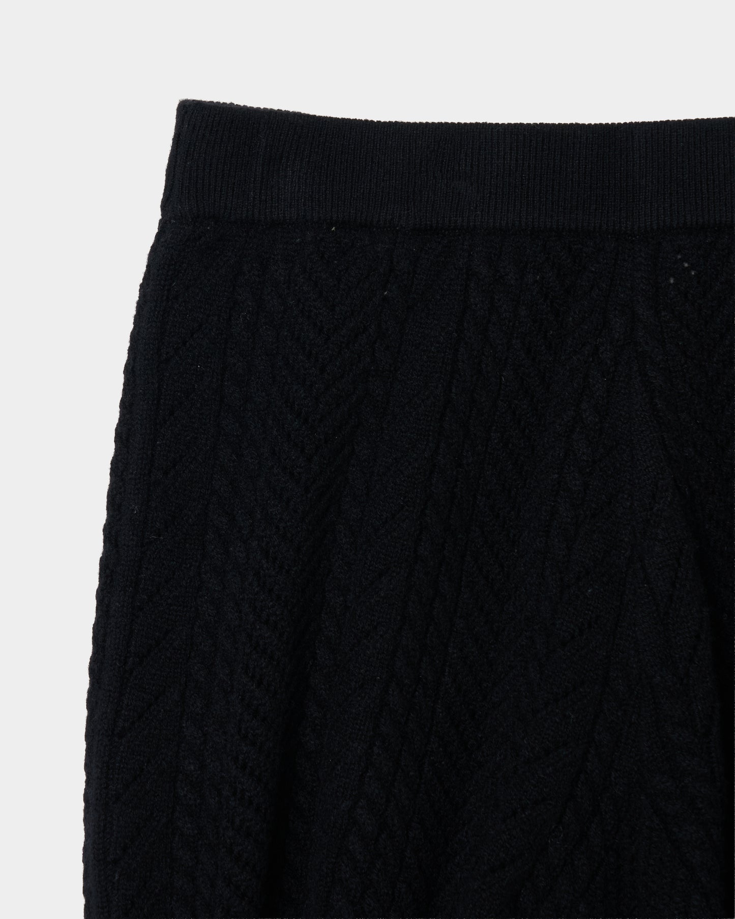 lace crochet knit ribbon short pants Black【Delivery in August 2026】