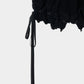 lace crochet knit ribbon short pants Black【Delivery in August 2026】