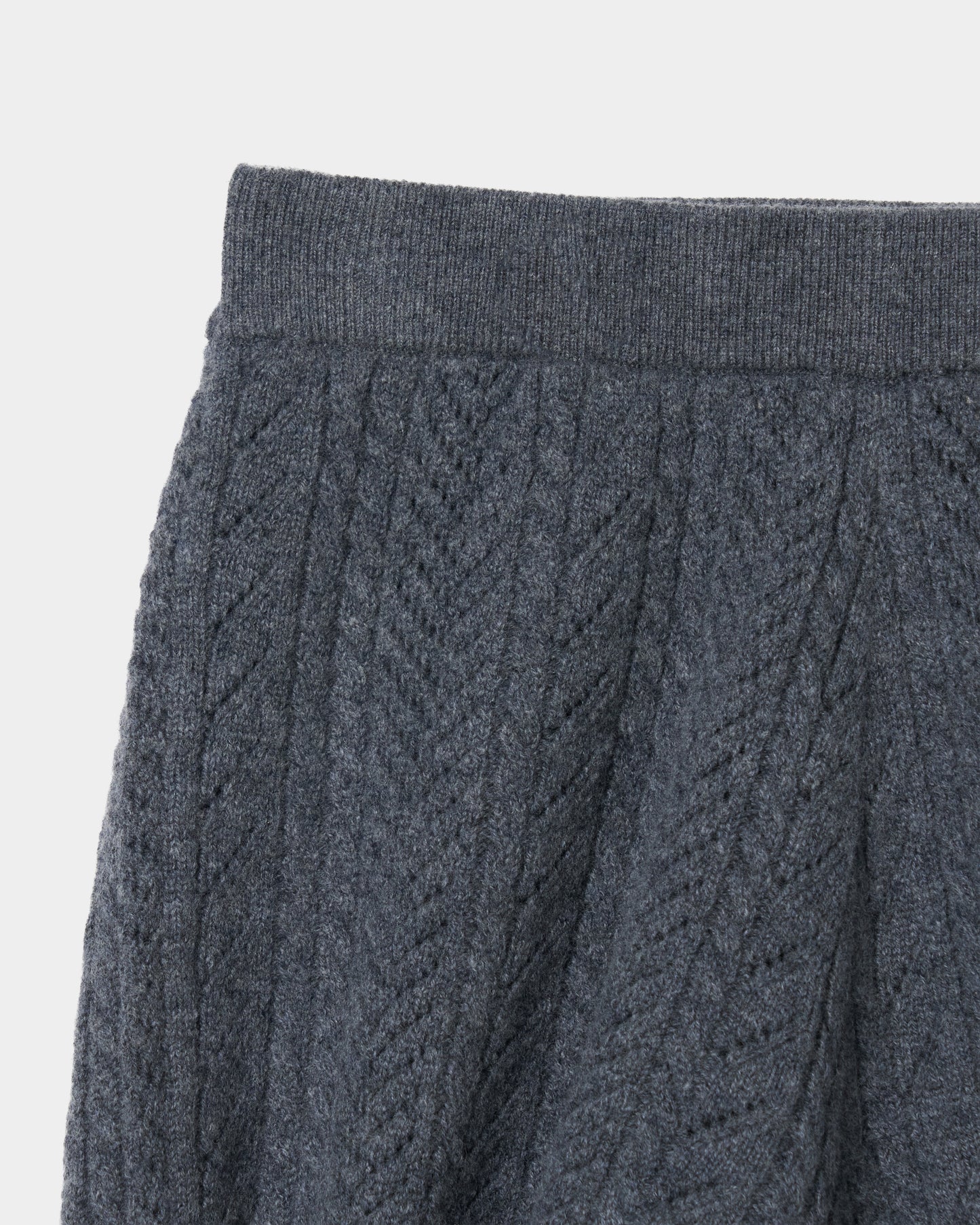 lace crochet knit ribbon short pants Gray【Delivery in August 2026】