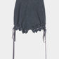 lace crochet knit ribbon short pants Gray【Delivery in August 2026】