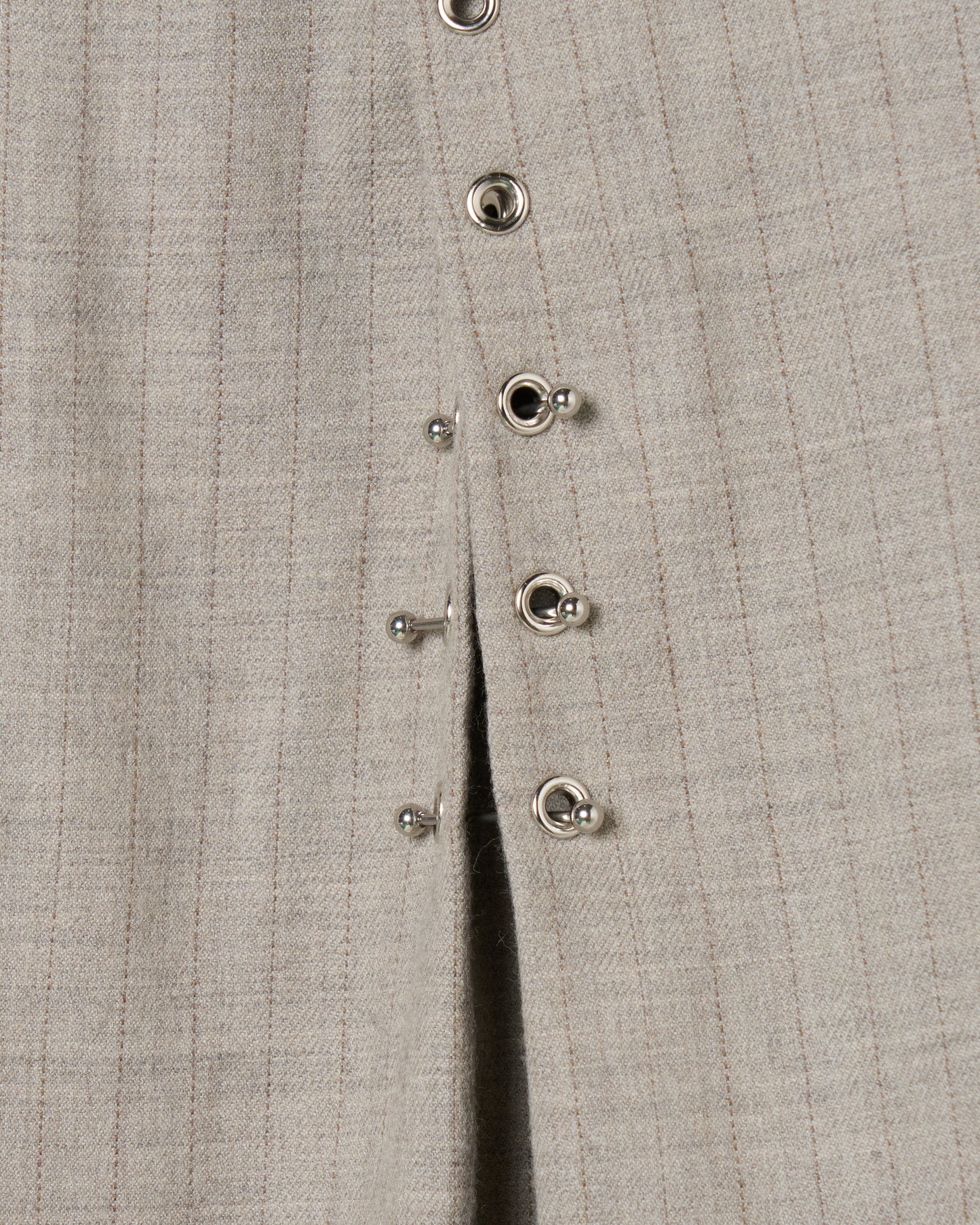 piercing stripe cross tack pants Greige【Delivery in July 2026】