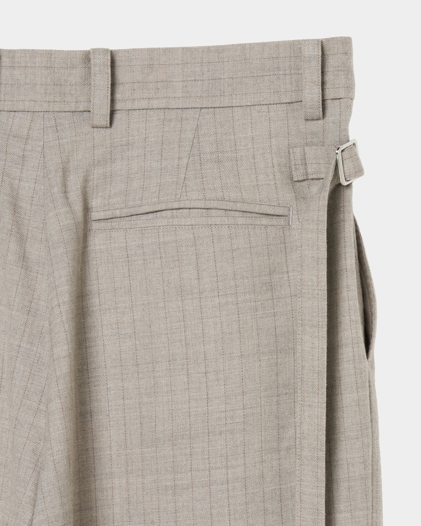 piercing stripe cross tack pants Greige【Delivery in July 2026】