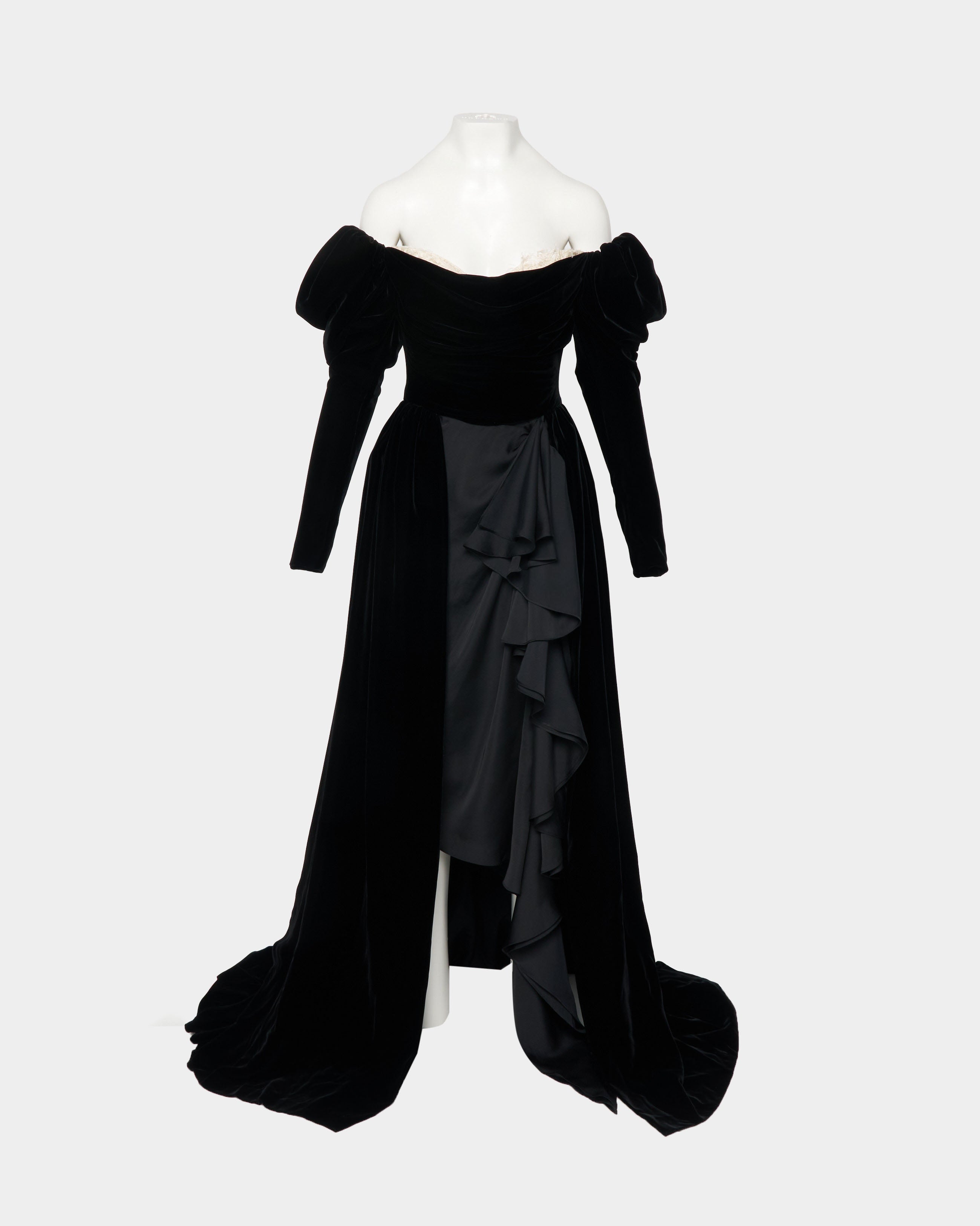 タナカダイスケ|ドレス|power shoulder drape dress – tanakadaisuke