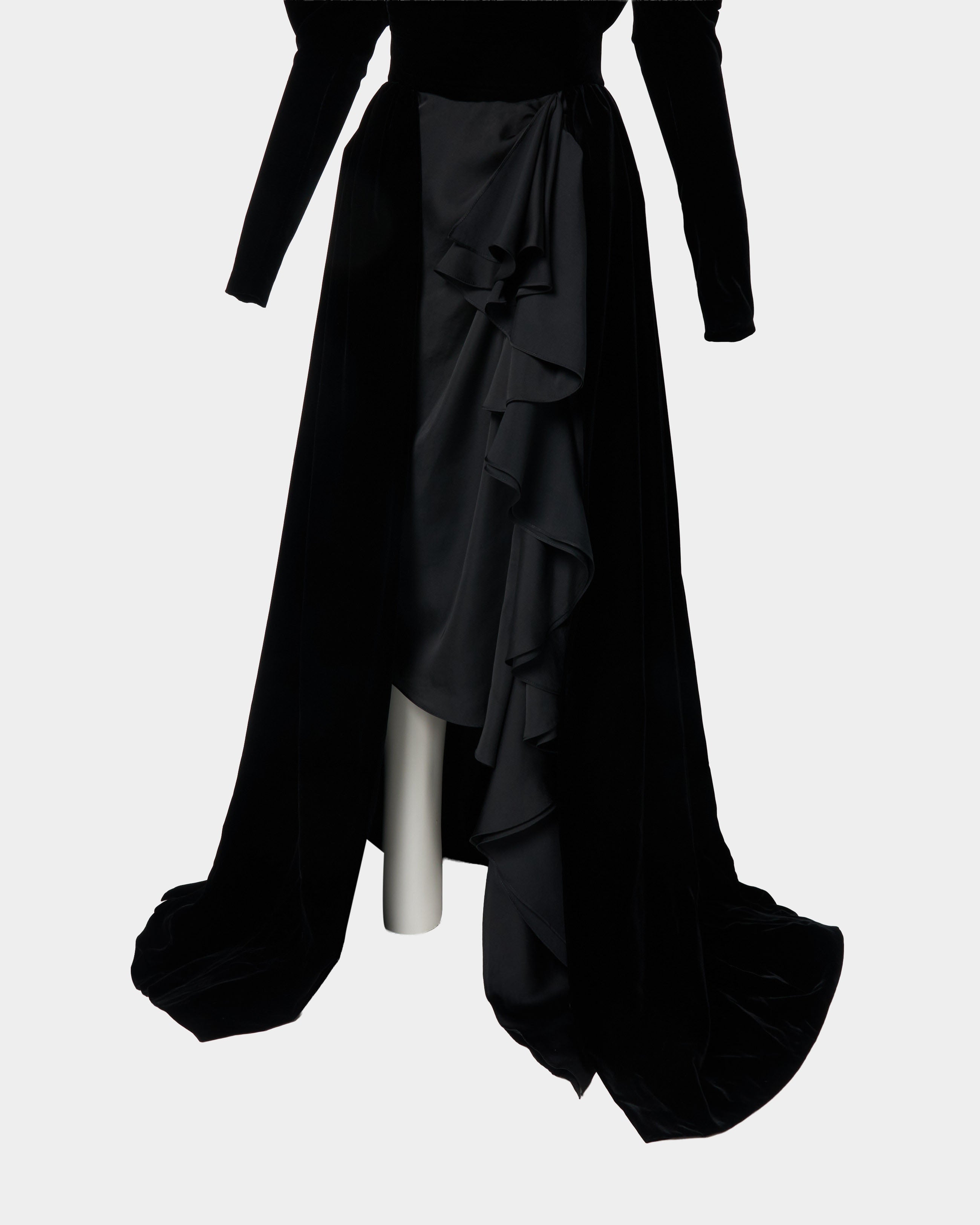 タナカダイスケ|ドレス|power shoulder drape dress – tanakadaisuke
