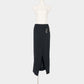 metal buckle stripe wool wrap skirt Black【Delivery in July 2026】
