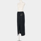 metal buckle stripe wool wrap skirt Black【Delivery in July 2026】