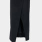 metal buckle stripe wool wrap skirt Black【Delivery in July 2026】
