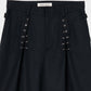 piercing stripe cross tack half pants Black【Delivery in July 2026】