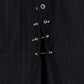 piercing stripe cross tack half pants Black【Delivery in July 2026】