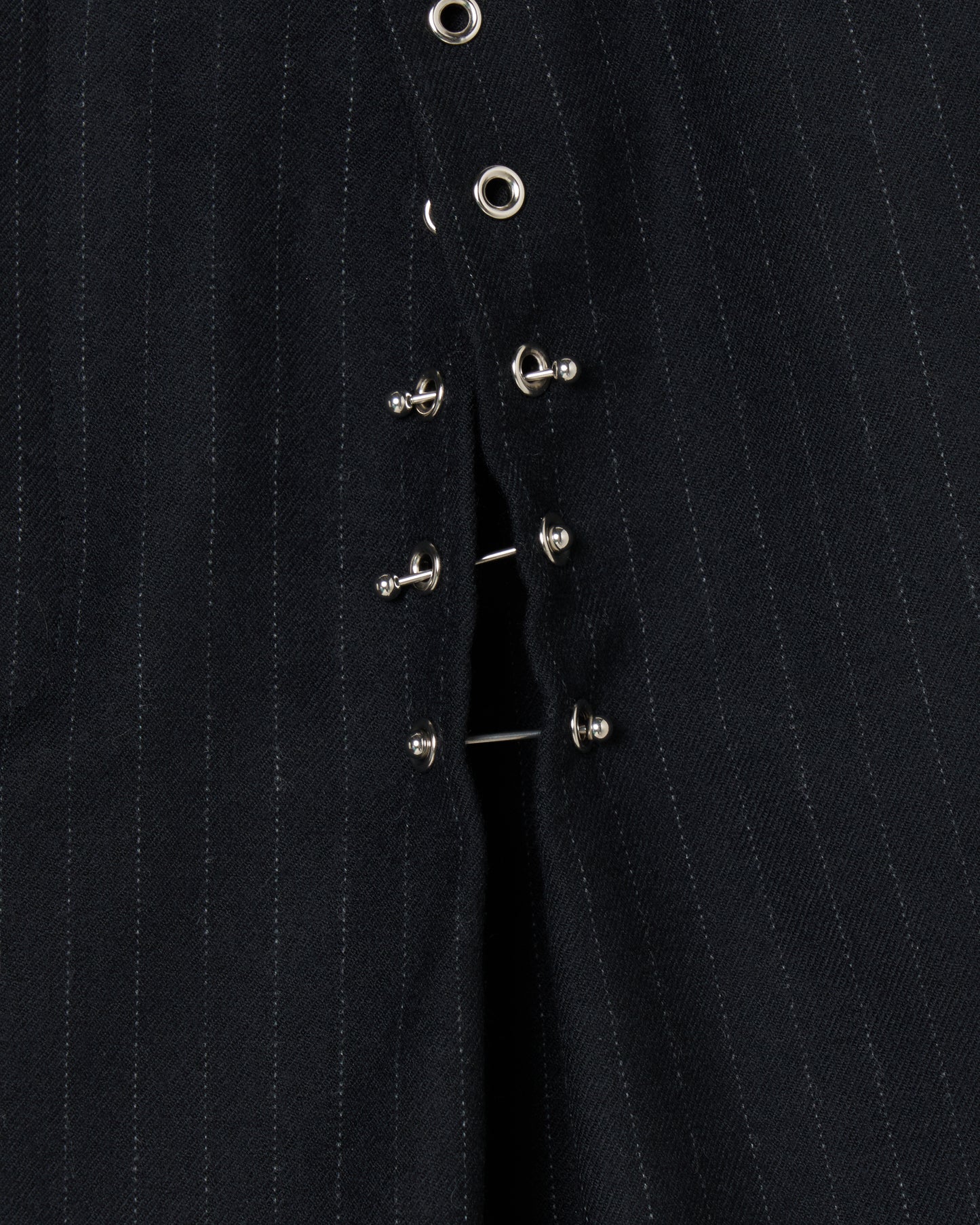 piercing stripe cross tack half pants Black【Delivery in July 2026】
