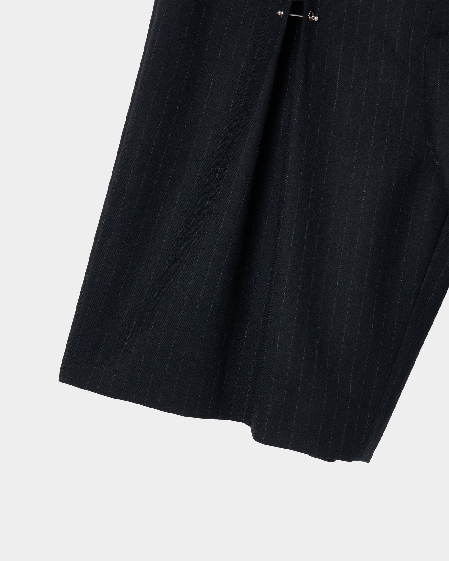 piercing stripe cross tack half pants Black【Delivery in July 2026】