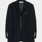 metal embroidery stripe wool jacket Black【Delivery in July 2026】
