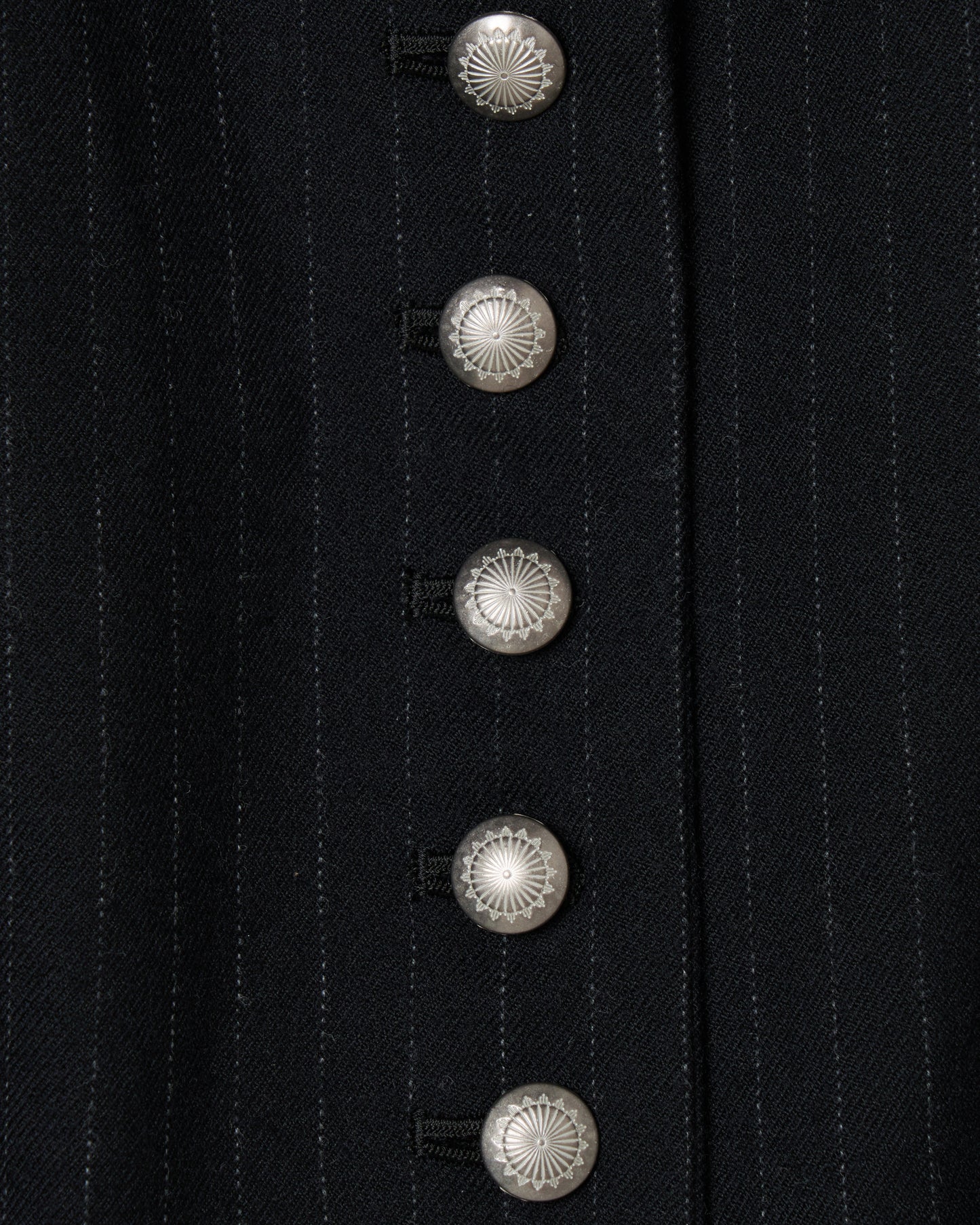 metal embroidery stripe wool jacket Black【Delivery in July 2026】