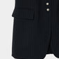 metal embroidery stripe wool jacket Black【Delivery in July 2026】