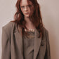 Stripe lining cropped jacket Greige【Delivery in January 2027】