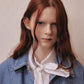 Lace bijou bow tie shirt White【Delivery in February 2027】