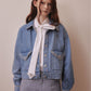 Lace bijou bow tie shirt White【Delivery in February 2027】