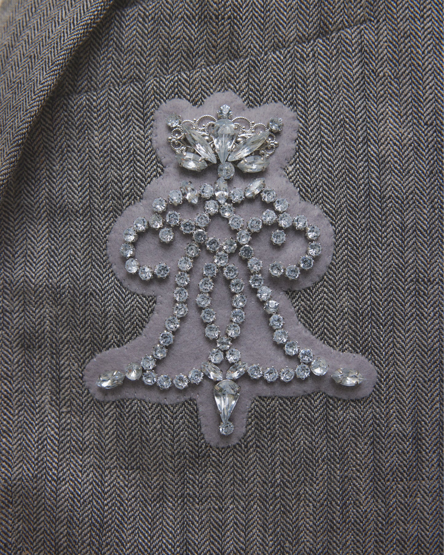 Double layer emblem jacket Gray【Delivery in January 2027】