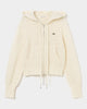 mohair lace knit hoodie Ivory【Stock】