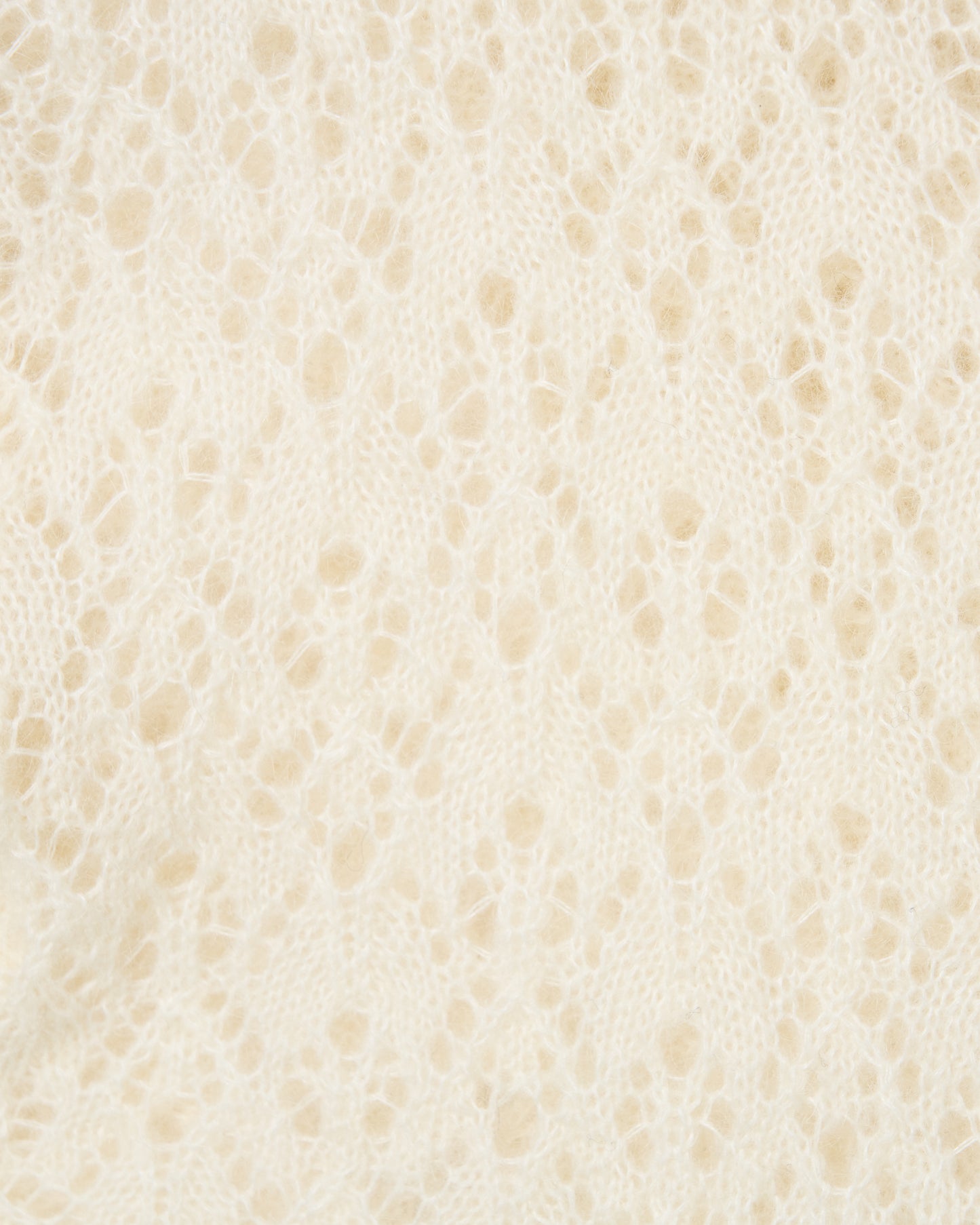 mohair lace knit hoodie Ivory【Delivery in August 2026】