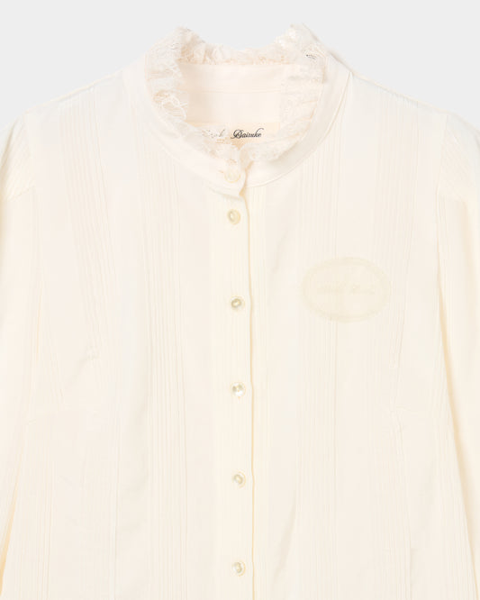 lace cuffs tack blouse Ivory【Delivery in June 2026】
