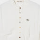 shell button side tack no sleeve blouse White【Delivery in June 2026】